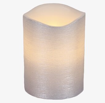Vaxljus Silver 10 cm från Star Trading med LED-belysning