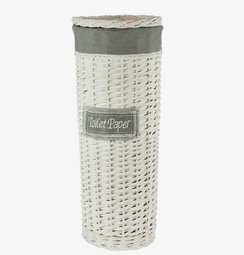 Förvaringskorg Toalettrullar från Weiste i vit rotting