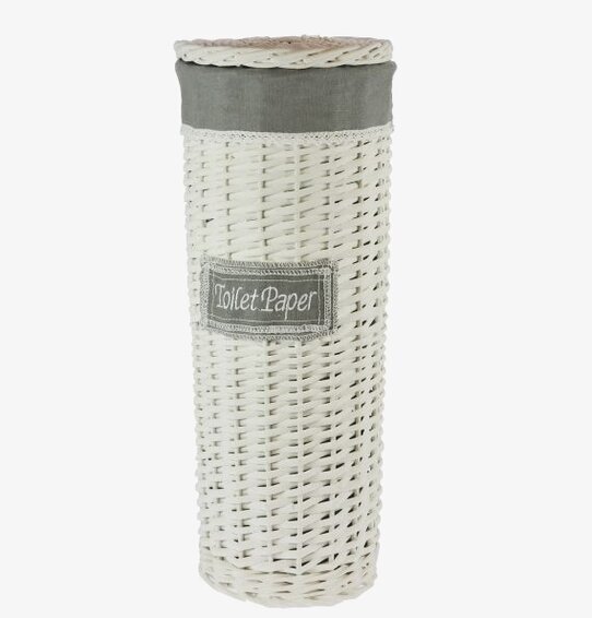 Förvaringskorg Toalettrullar från Weiste i vit rotting
