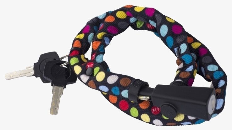 Cykellås Polka Dots Mix från Brigbys med färgglada prickar