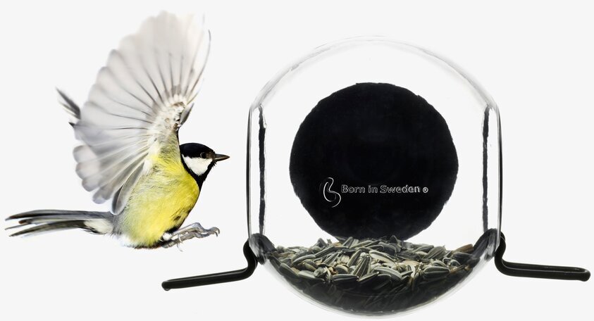 Bird Feeder från Born in Sweden med mes på sittpinne