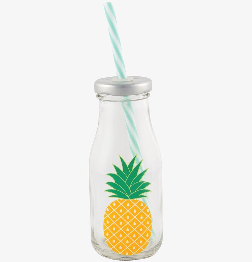 Glasflaska Pineapple från Sass & Belle med ananastryck