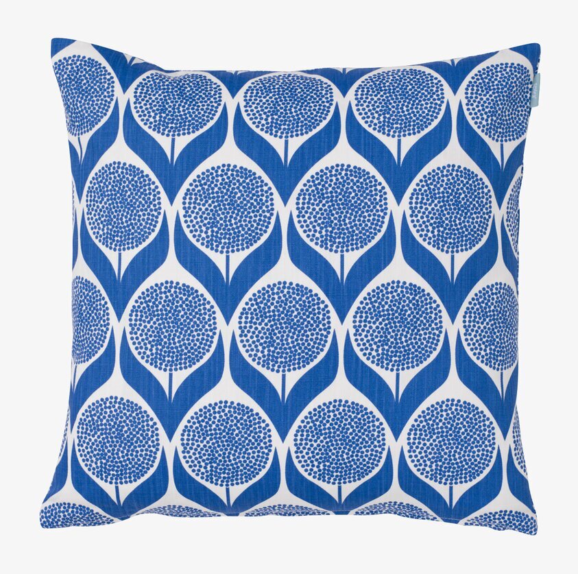 Kuddfodral Blomma Kobolt från Spira med blått blommönster