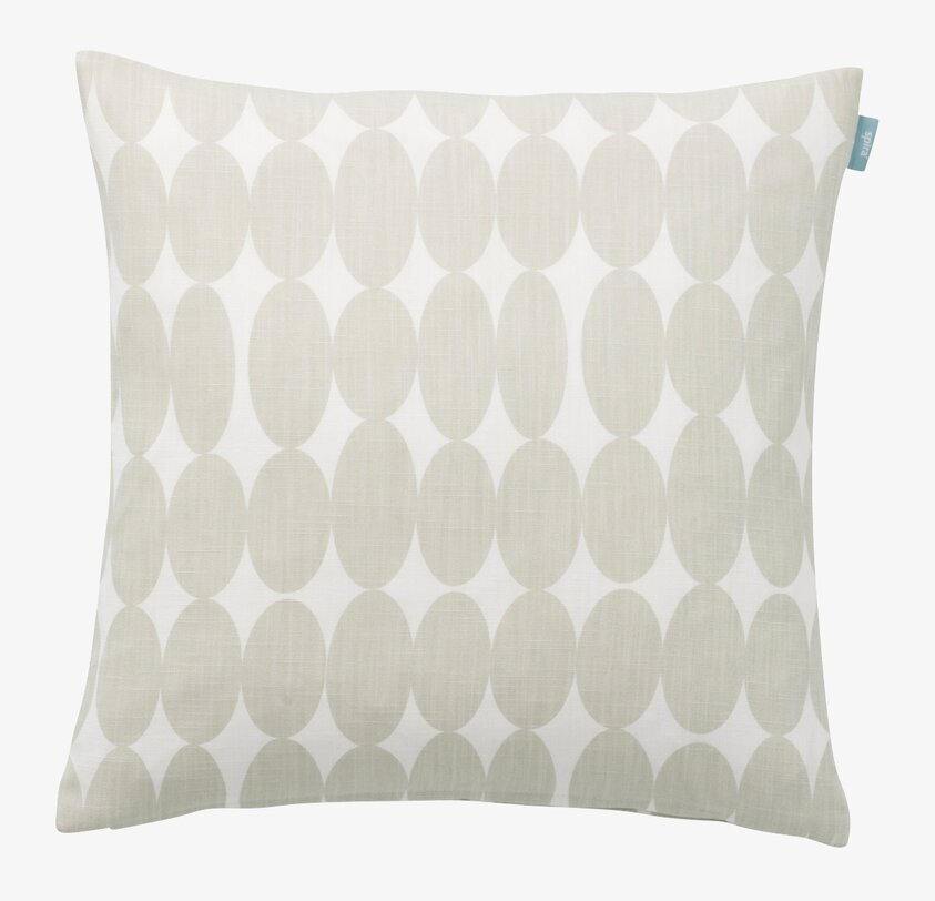 Kuddfodral Vilma Natur från Spira med ovala mönster