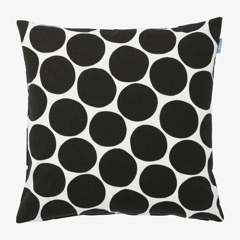 Kuddfodral Pompom Svart från Spira med geometriskt mönster