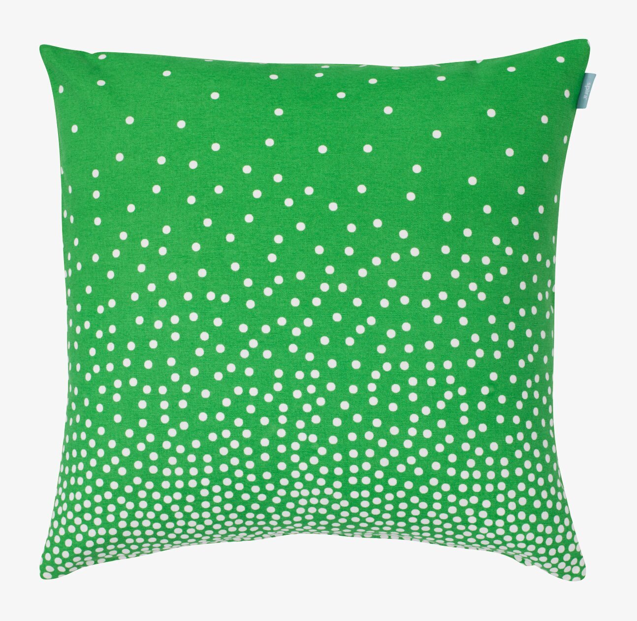 Kuddfodral Polly Grön från Spira med vita prickar