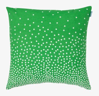Kuddfodral Polly Grön från Spira med vita prickar