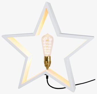 LYSeKIL Stjärna Vit från Star Trading i vitlackerat trä