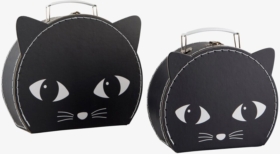 Resväska 2-Pack Katt från Sass & Belle med kattdesign