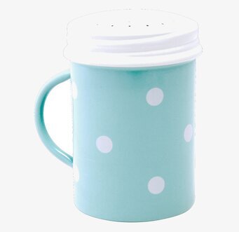 Sockerströare Prick Mint/Vit från Strömshaga i emalj