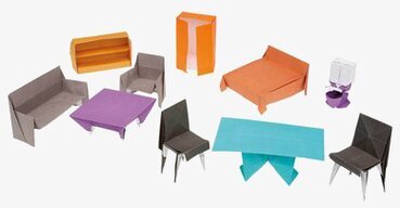 Origami Möbler från Worldwide co i färgglad och modern design