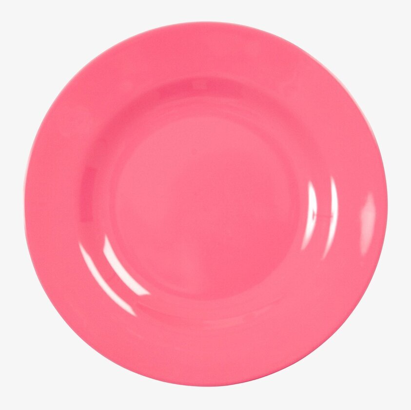 Tallrik Melamin Bubblegum från Rice i klarrosa nyans