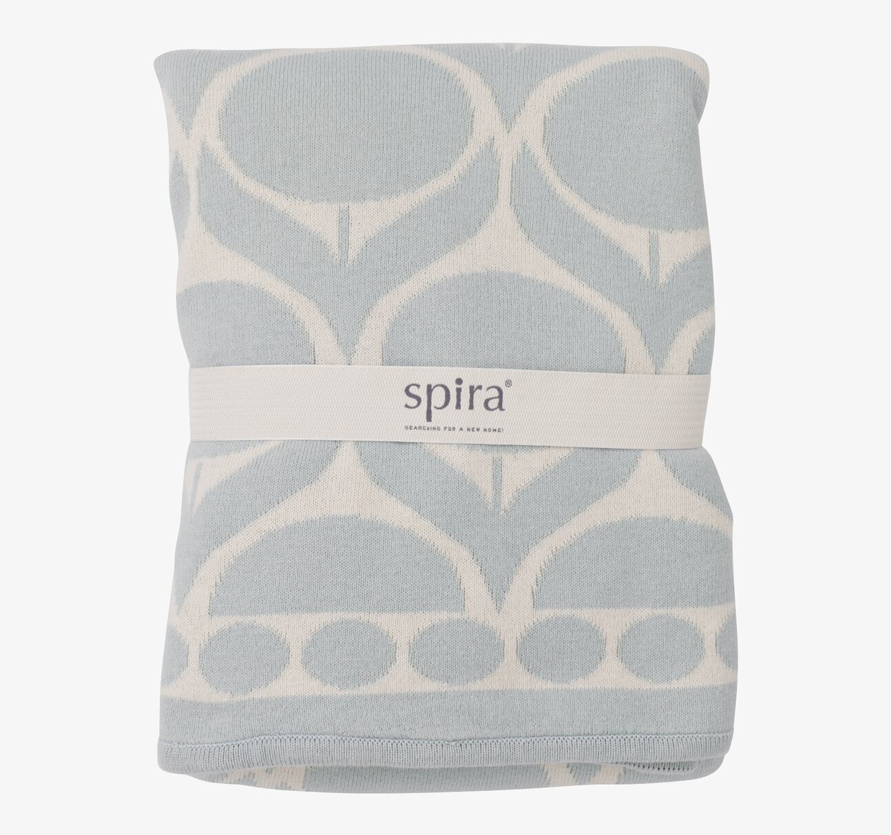 Pläd Blomma Ljusblå från Spira med subtilt blommönster