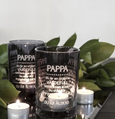 Pappa Faded Grey - Majas cottage ljuslykta från Majas Cottage