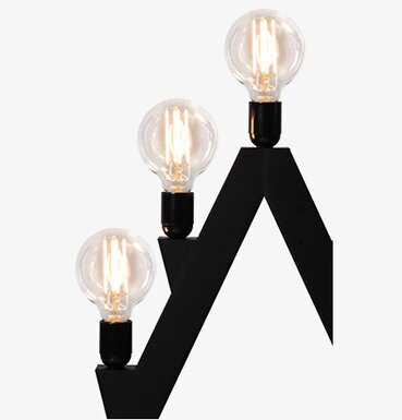 Decoration LED Klar E27 från Star Trading på svart ställning