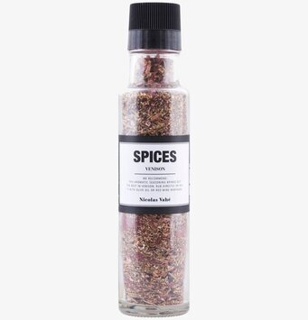 Kryddmix Vilt från Nicolas Vahé i glasburk med svart kork