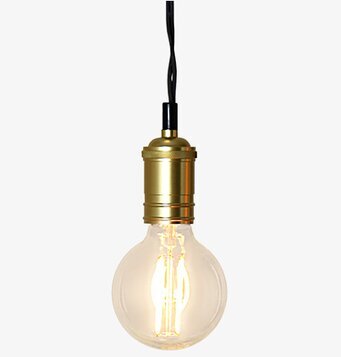 Decoration LED Klar E27 från Star Trading med klar glaskupol