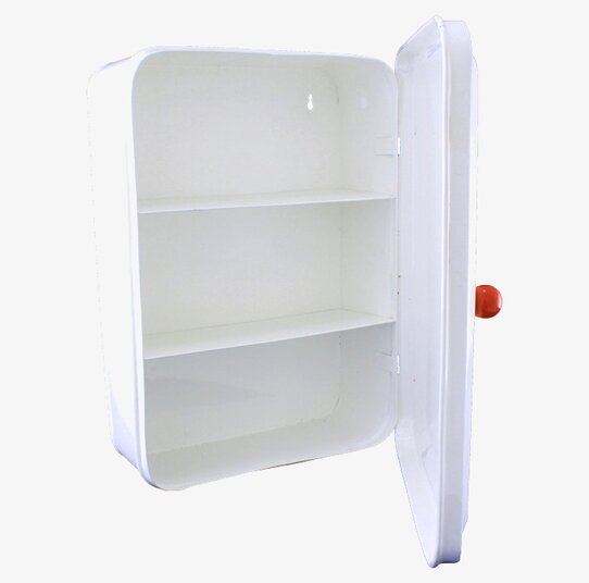 Plåtskåp Apotek Röd/Vit från Strömshaga, praktisk förvaring