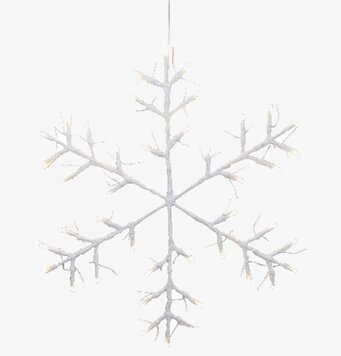 Hängande Snöflinga Vit från Star Trading med LED-lampor