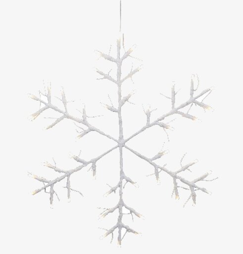 Hängande Snöflinga Vit från Star Trading med LED-lampor