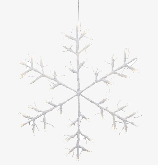 Hängande Snöflinga Vit från Star Trading med LED-lampor