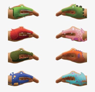 Handtatueringar Drakar från Worldwide co i olika färger