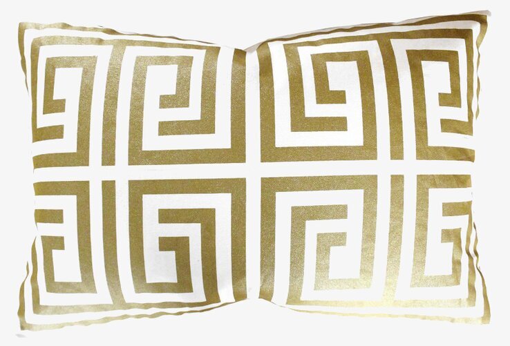 Kuddfodral Santorini Gold från ELCE Stockholm med guldmönster