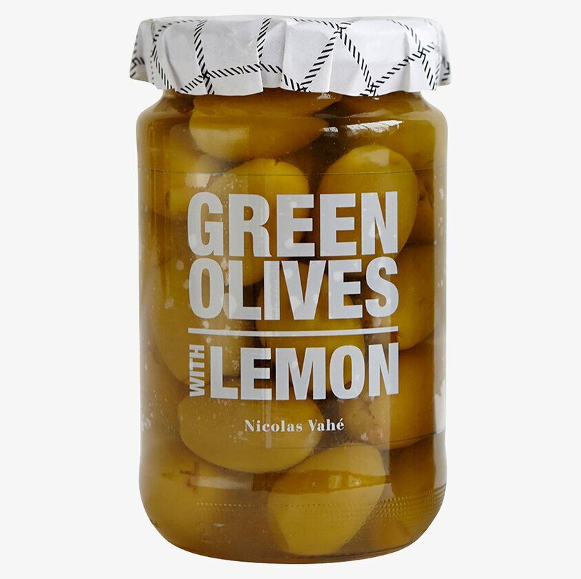 Gröna Oliver Med Citron från Nicolas Vahé i glasburk