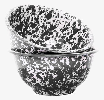 Skål Splatter - Svart från Crow Canyon Home i emalj