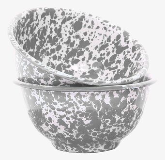 Skål Splatter - Grå från Crow Canyon Home, staplade skålar
