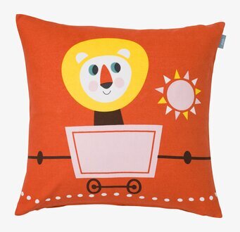 Kuddfodral Lejon Korall från Spira med livlig lejon-design