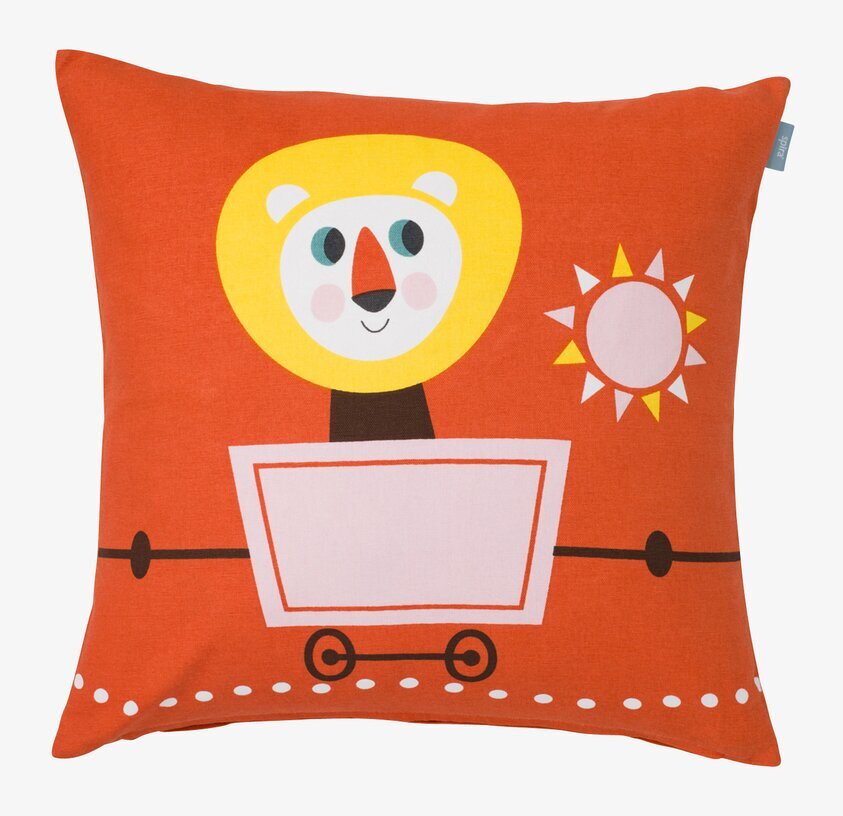 Kuddfodral Lejon Korall från Spira med livlig lejon-design