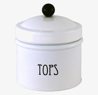 Bild av stilren plåtburk för praktisk förvaring hemma