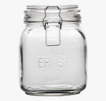 Glasburk Med Spännlock 1 Liter från Ernst på ljus bakgrund
