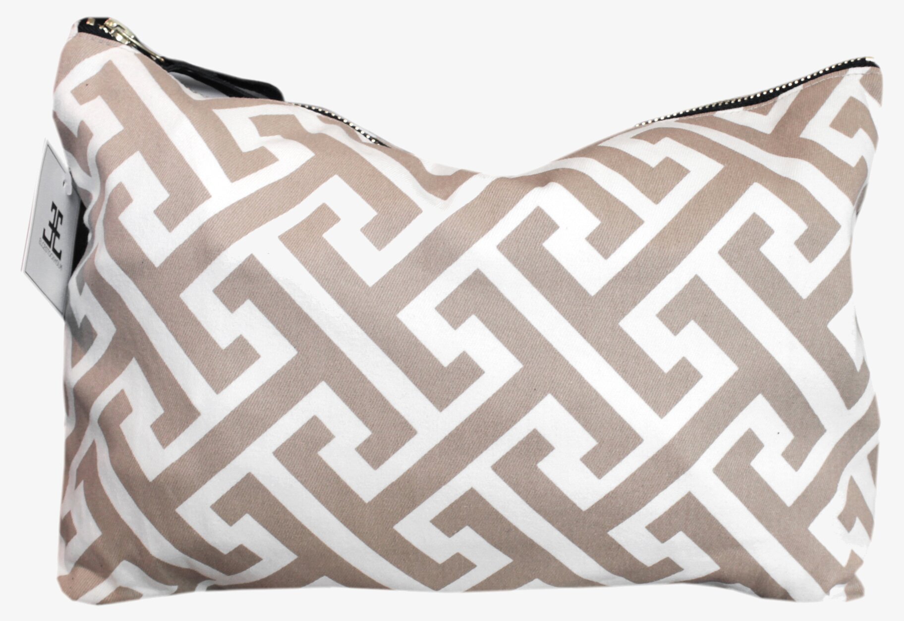 Make-Up Bag Athens Camel S från ELCE Stockholm i beige/vitt