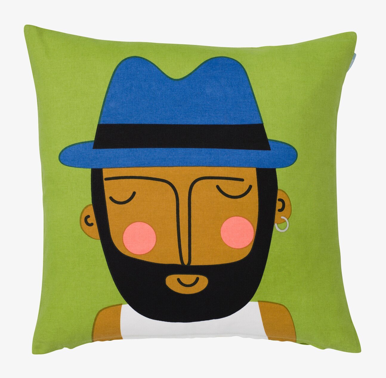 Kuddfodral Max från Spira med lekfullt ansiktsmönster