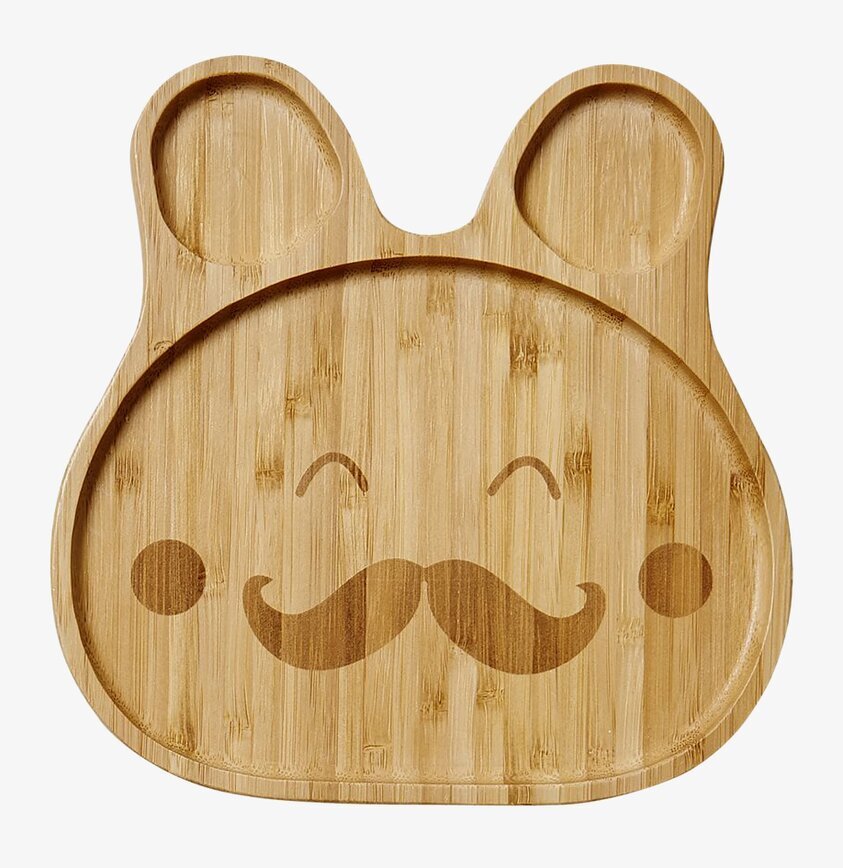 Barntallrik Smiling Moustach från Rice med lekfull design