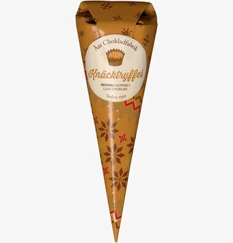 Knäcktryffel från Åre Chokladfabrik i konformad förpackning