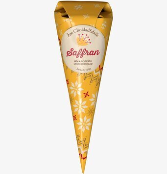 Saffranskola - Chokladstrut från Åre Chokladfabrik, gyllengul