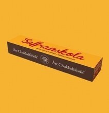 Liten Ask Saffranskola från Åre Chokladfabrik i gul kartong