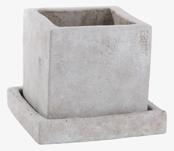 Kruka Med Fat Grå från Ernst med minimalistisk design