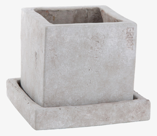 Kruka Med Fat Grå från Ernst med minimalistisk design