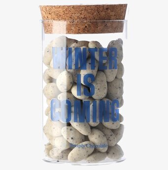 Choklad - Winter Is Coming från Simply Chocolate, glasburk
