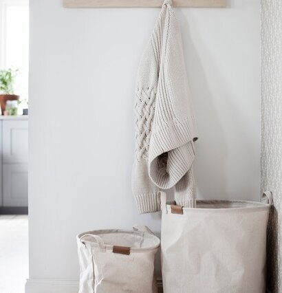 Tygförvaring Rund 30 x 30 cm från Ernst på ljust trägolv