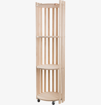 Hylla Gömma Hög från Ernst med fyra hyllplan och hjul