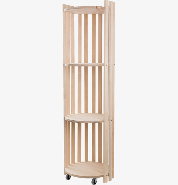 Hylla Gömma Hög från Ernst med fyra hyllplan och hjul