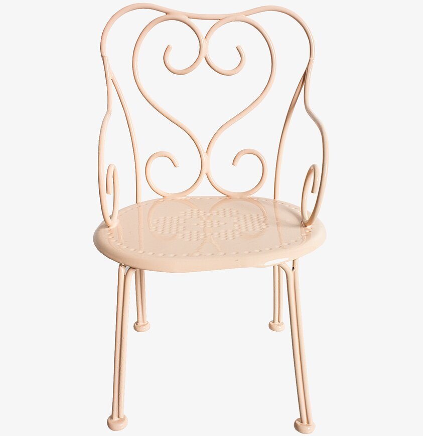 Romantic Chair Mini Powder från Maileg i rosa metall