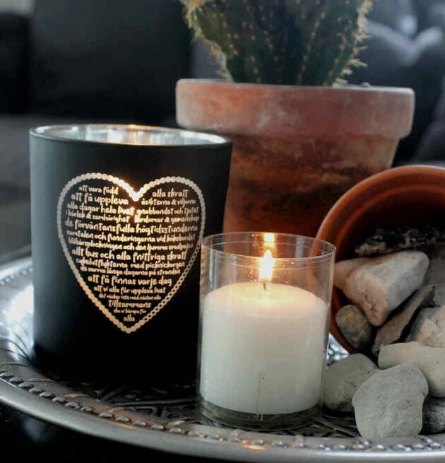 Majas Cottage Stort Värmeljus i elegant och mysig inredning