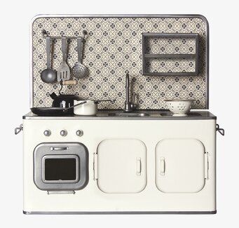 Metal Kitchen Off White från Maileg leksakskök i metall