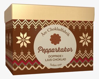 Åre Chokladfabrik Choklad-doppade Pepparkakor förpackning